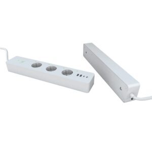 Tomada proteção Woox R6132 3x Schuko 2Usb A 2Type-C Inteligente com Medidor Energia