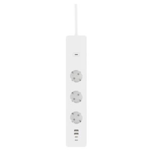 Tomada proteção Woox R6132 3x Schuko 2Usb A 2Type-C Inteligente com Medidor Energia