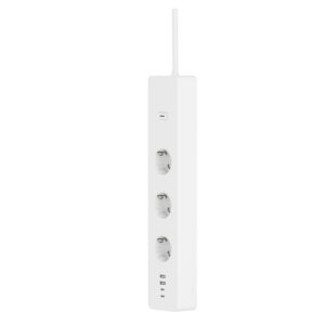 Tomada proteção Woox R6132 3x Schuko 2Usb A 2Type-C Inteligente com Medidor Energia