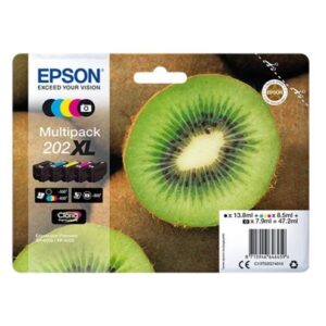 Tinteiro Original Multipack Epson nº202 XL Alta Capacidade Preto Preto Photo Amarelo Azul Magenta