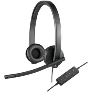 Auriculares Logitech H570E com Microfone Usb Pretos