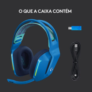 Auscultadores Gaming Sem Fios Logitech com Microfone G733 Azul