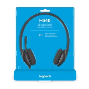 Auscultadores Logitech H340 com Microfone USB Pretos