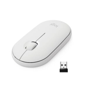 Rato Bluetooth Logitech Pebble M350 1000 Dpi Branco