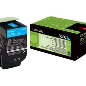 Toner Original Lexmark 802C Azul