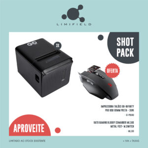 Shot Pack Impressora Go-Infinty GI-P80AU + Rato Gaming ML160