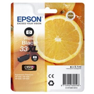 Tinteiro Original Epson nº33 XL Preto Photo