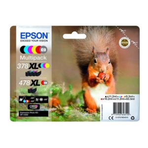 Tinteiro Original Epson nº378XL/478XL Multipack de 6 cores