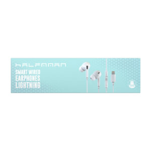 Auriculares Halfmman Smart In-Ear Type-C Com Microfone Branco