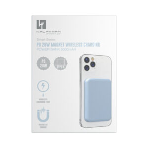 PowerBank Halfmman Magnet Wireless PD 20W Azul 4