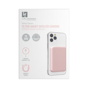 PowerBank Halfmman Magnet Wireless PD 20W Rosa 1