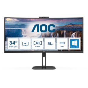 Monitor AOC VA 34" 21:9 WQHD Webcam CU34V5CW/BK