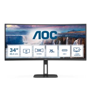 Monitor AOC VA 34″ 21:9 WQHD CU34V5C/BK