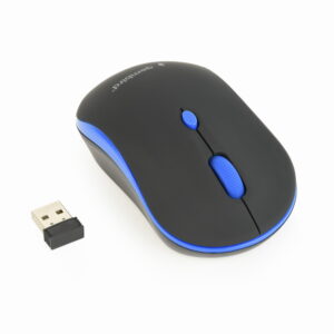 Rato Gembird Wireless Rubber 1600Dpi Preto Azul