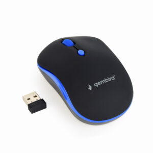 Rato Gembird Wireless Rubber 1600Dpi Preto Azul