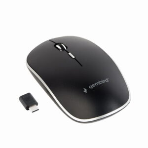 Rato Gembird Wireless Type-C Receber 1600Dpi Preto