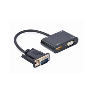 Cabo Adaptador Gembird VGA para HDMI + VGA 15cm Preto