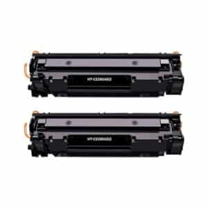 Toner Compatível HP CE285A CE278A CB435A CB436A Substitui 85A/78A/35A/36A Preto Pack de 2 unidades