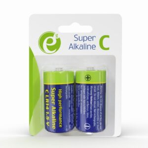 Pilha Alcalina Gembird C-Cell LR14 1.5V 7500mAh Pack 2 Unidades