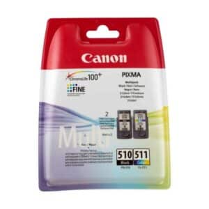 Tinteiro Original Original Canon PG-510 + CL-511 Multipack Preto e Tricolor