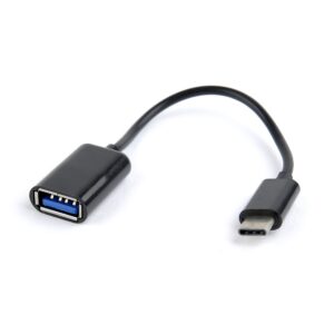 Adaptador Usb 2.0 Fêmea para Type-C 20Cm OTG Preto