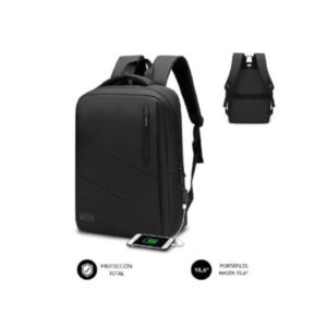 Mochila Subblim City Backpack para Portátil até 15.6 com Porta USB Preta