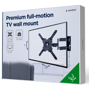 Suporte Parede Gembird TV Full Motion 32-55 32Kg Vesa 400x400