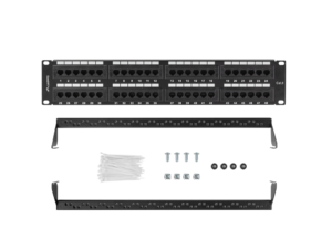 Patch Panel Lanberg 48 Portas 2U 19 Cat.6 Preto