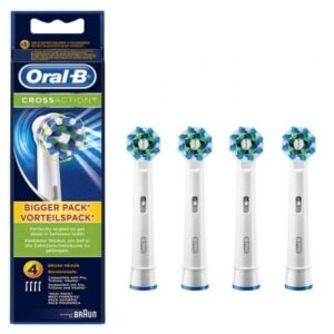 Recargas para Escova Dentes Elétrica Braun Oral-B Pro Cross Action Pack 4 unidades