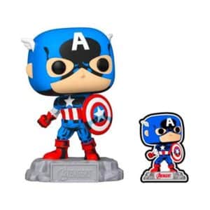 Funko Pop! Captain America With Pin - Marvel Comic Avengers