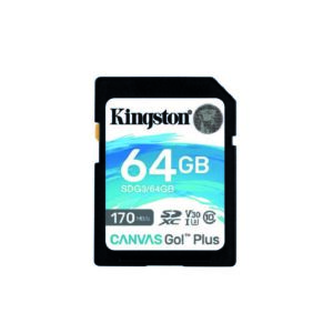 Cartão SD Kingston Canvas Go! Plus 64Gb Video Class V30 UHS-I U3 Classe10 - SDXC UHS-I