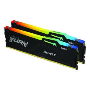 Memoria Dimm Kingston FURY Beast RGB 32Gb kit (2*16Gb) Ddr5 4800Mhz 1.1V CL38 unbuffered - on-die ECC