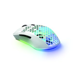 Rato Gaming Steelseries Aerox 3 RGB Wireless/Bluetooth 18000DPI Branco