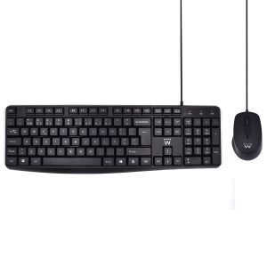 Conjunto Teclado e Rato Ewent com Escrita Silenciosa