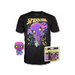 Funko Pop! SpiderMan Black Light - Marvel + Camisola (XL)