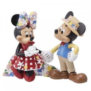 Figura Enesco! Botanical Mickey And Minnie - Disney