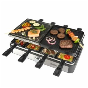 Bourgini Placa elétrica Gourmette Raclette Grill 1300W