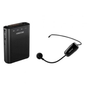 Fonestar Amplificador Portátil USB/MicroSD/MP3 Microfone Sem Fios Preto