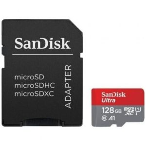 Micro SD SanDisk Ultra 128GB microSD XC com Adaptador Clase 10 140MBs