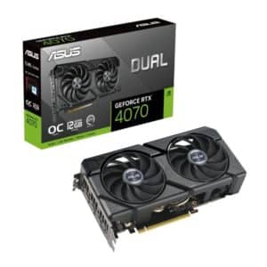 Placa Gráfica Asus Dual GeForce RTX 4070 EVO OC Edição/ 12GB GDDR6X