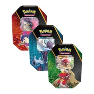 Jogo de Cartas Pokémon Card Game TCG Divergente Powers Tins Display 6 Latas Inglês