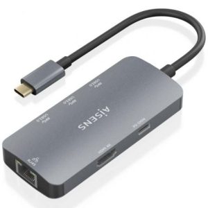 Docking Station Type-C Aisens ASUC-6P019-GR 1xHDMI 3xUSB 1xRJ45 1xUSB Tipo-C PD